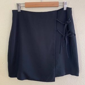 Express Black Tie Asymmetrical Mini Dress sz 6